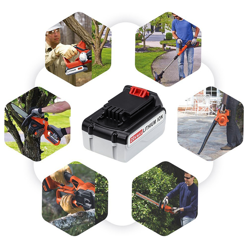 Li-ion 20V 4000mAh сменяеми батерии за Black \u0026 Decker LB20, LBX20, LBX4020, LB2X4020 безжични инструменти